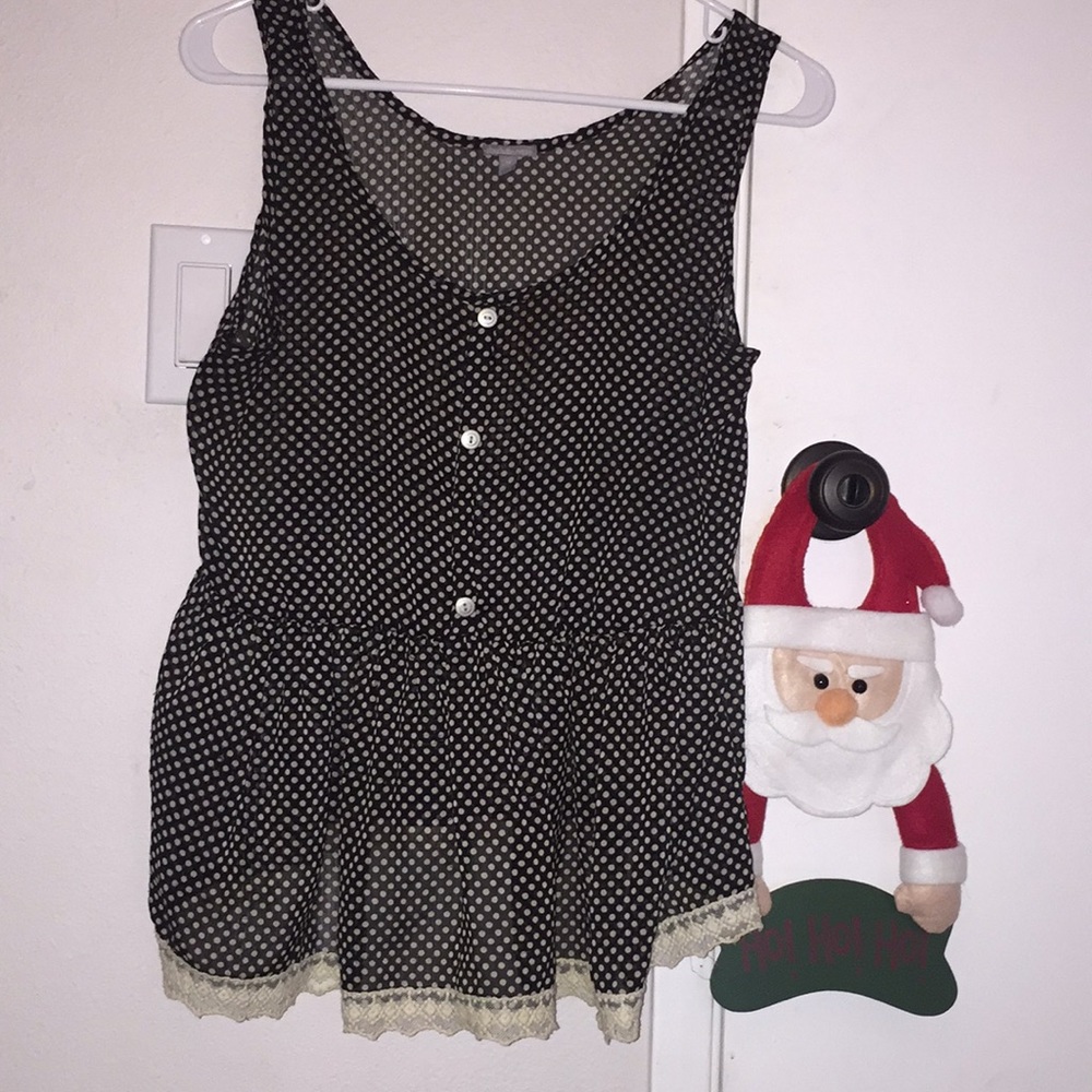 Polka dot lace top